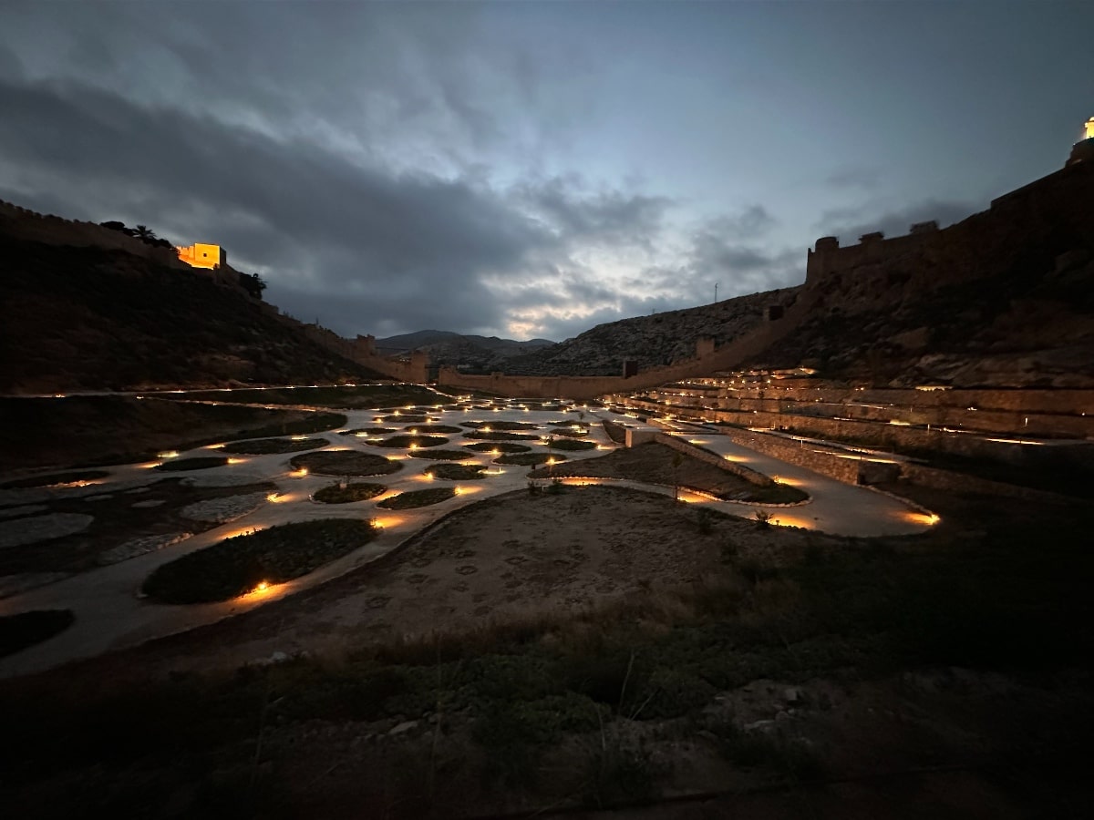 Parque de La Hoya Almería iluminación