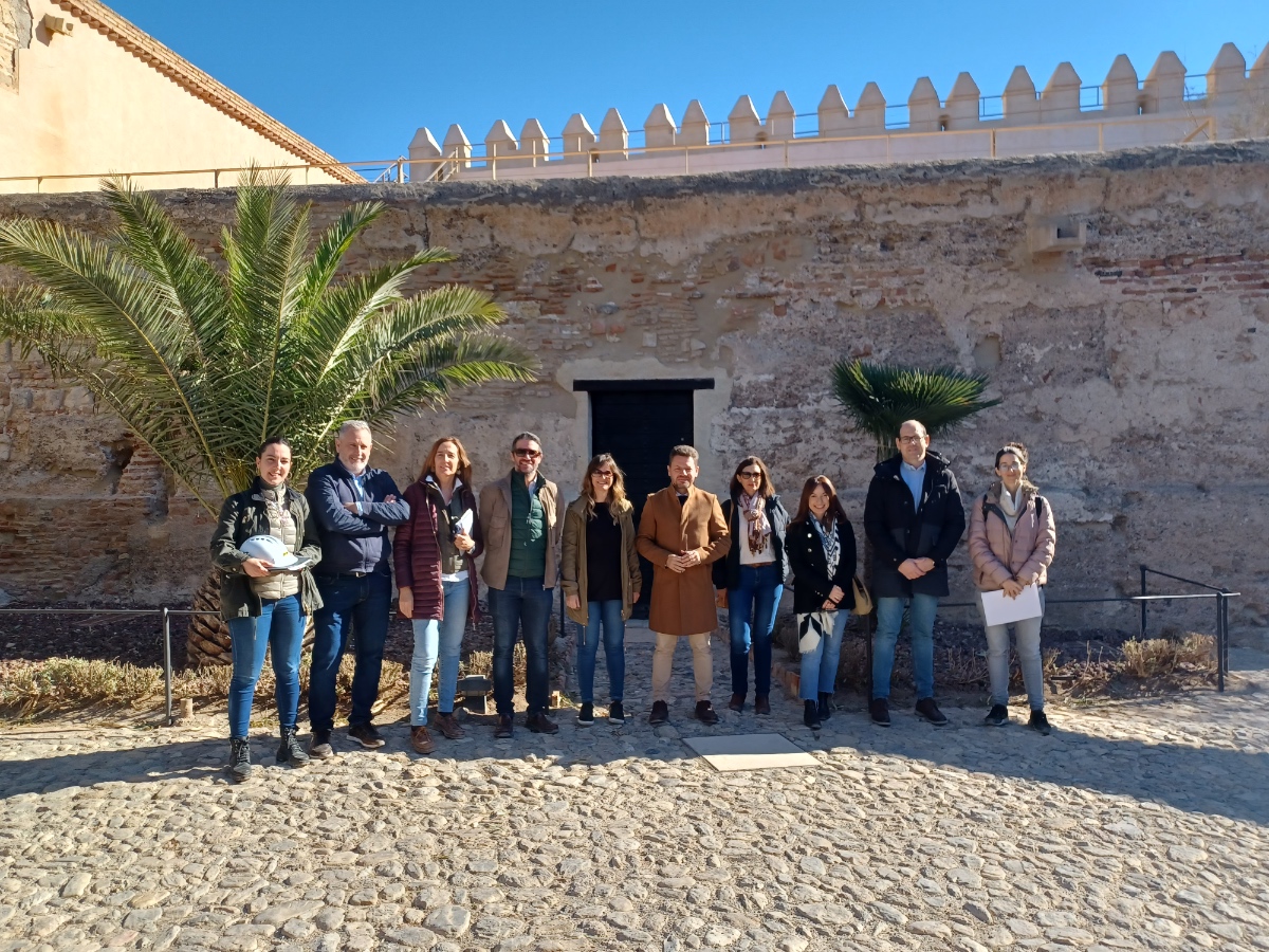 Acto de recepción de las obras de restauración por Jarquil del aljibe califal de la Alcazaba de Almería
