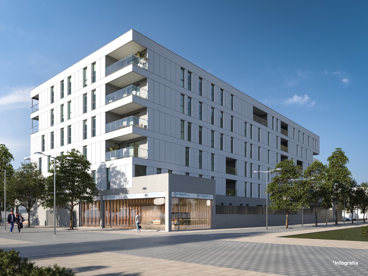 Infografia residencial Urbión para Metrovacesa en Palmas Altas (Sevilla)